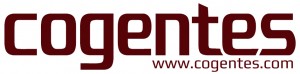 Cogentes logo red text white bkgrd